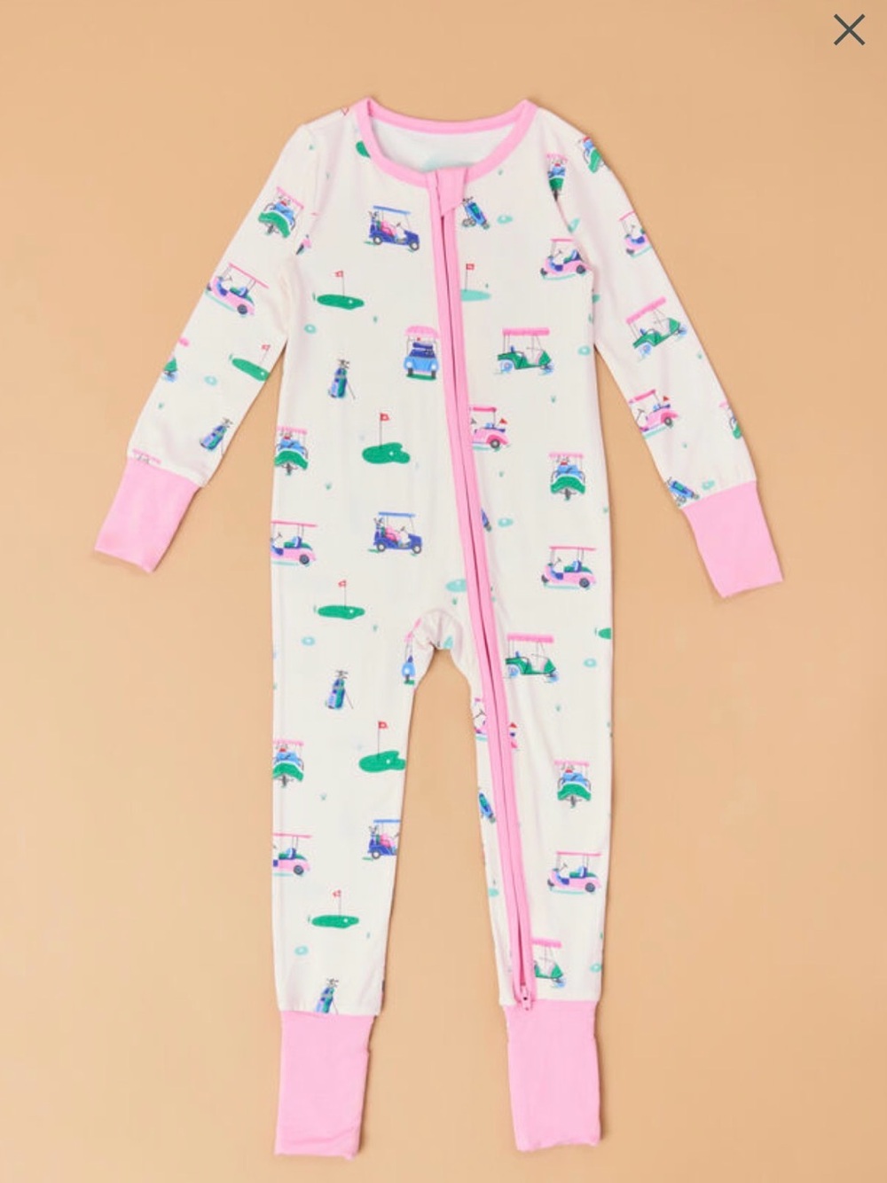Golf Cart Bamboo Romper 6-12m